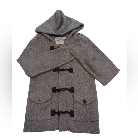 Topman  Wool Blend Hooded Cardigan Toggle Closure Size Small - Picture 5 of 10